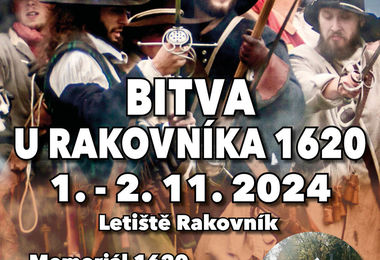 Víte, co mají společného Rakovník a Bílá hora? Přijďte na rakovnické letiště 1. - 2. listopadu 2024 a vše se nejen dozvíte, ale mnohé i zažijete. Ocitnete se v dobovém vojenském táboře, uvidíte vojenský výcvik, dobové lékařství nebo ochutnáte dobovou stravu a z věrné repliky malé polní pevnosti zazní výstřely z kanonu. Nebude chybět ani hlavní bitevní ukázka rekonstruující dobytí nedalekého Šibeničního vrchu. Následující víkend 9. a 10. listopadu 2024 se pak můžete připojit ke kostýmovanému pochodu od Rakovníka na Bílou horu a ověřit si, jak moc mohla tato cesta ovlivnit bojeschopnost stavovského vojska. Více informací na www.1620.cz a www.muzeumtgm.cz